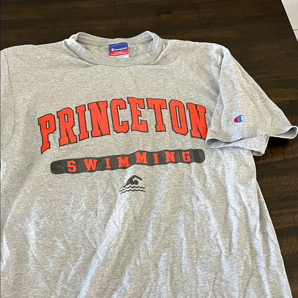 Vintage Champion Gray Princeton Swimming Tee